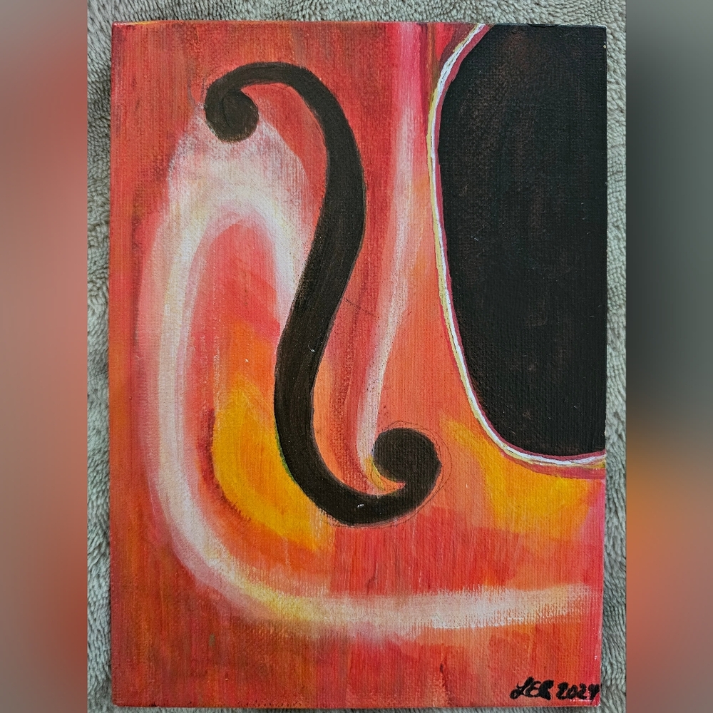 Unframed Fiddle Acrylic Printing On Canvas